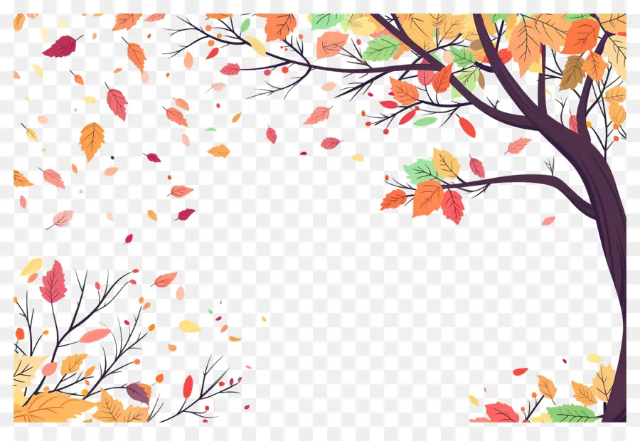 Fondo De Otoño，árbol De Otoño PNG