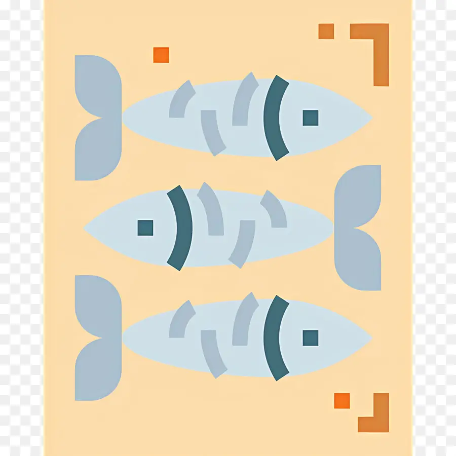 Mariscos，Ilustración De Tres Peces PNG