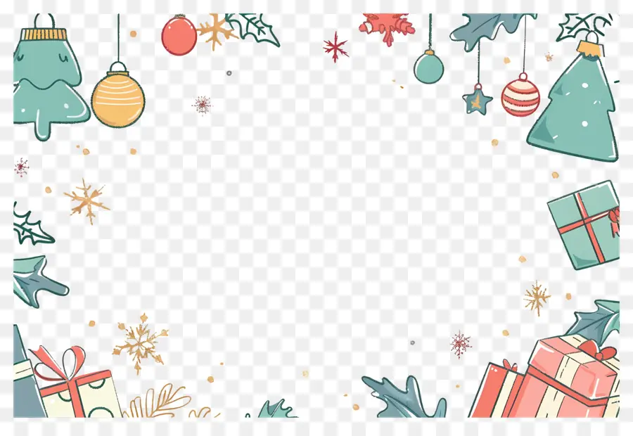 Fondo De Navidad，árbol De Navidad Y Regalos PNG