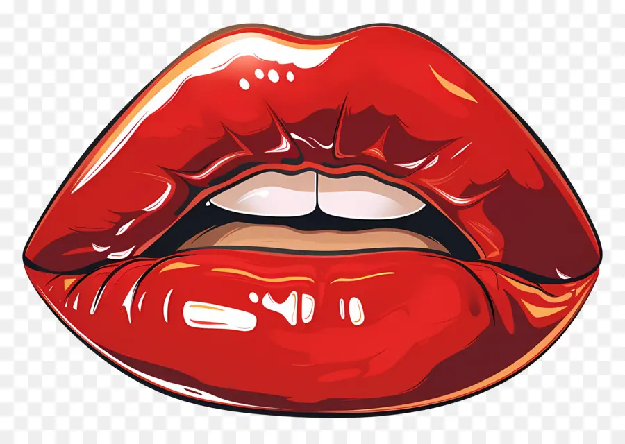 Beso Rojo，Labios Rojos PNG