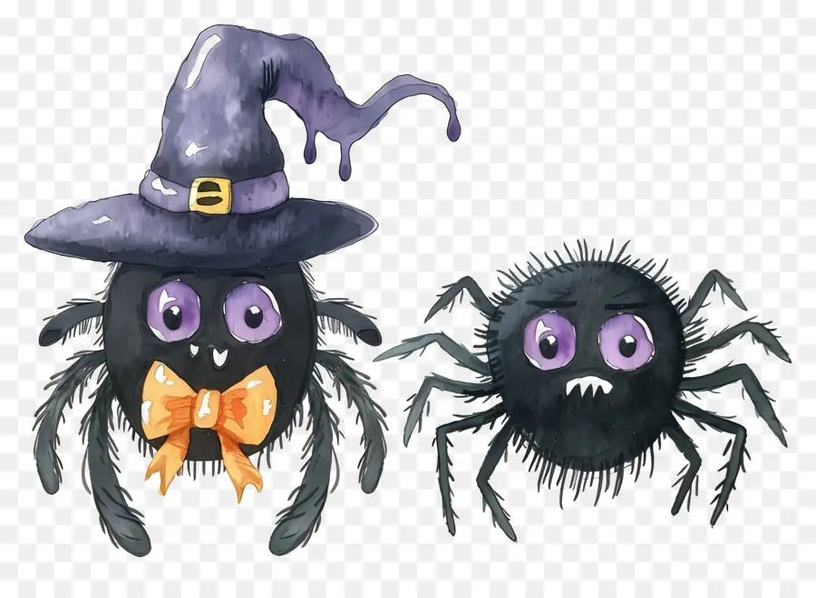 Arañas De Halloween，Sombreros PNG