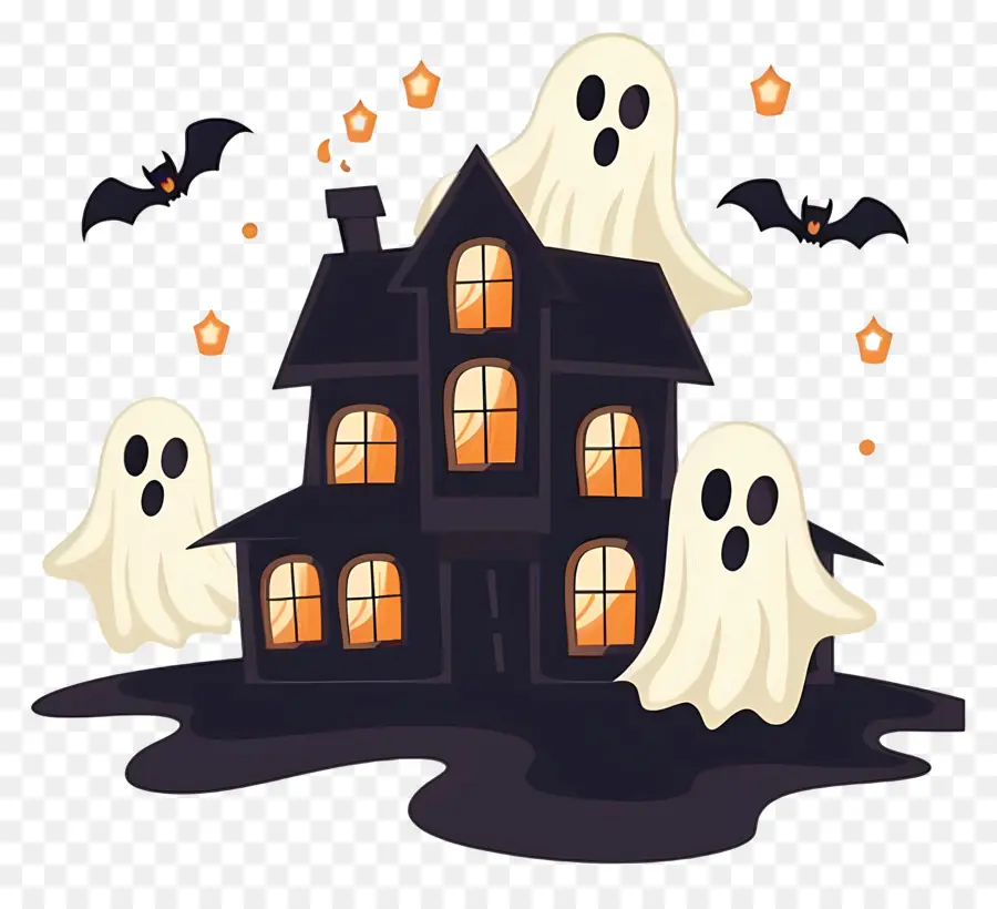 Ciudad De Halloween，Casa Embrujada PNG