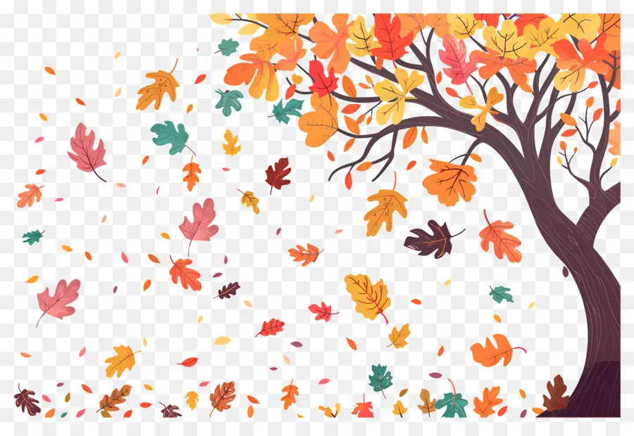 Fondo De Otoño，árbol De Otoño PNG