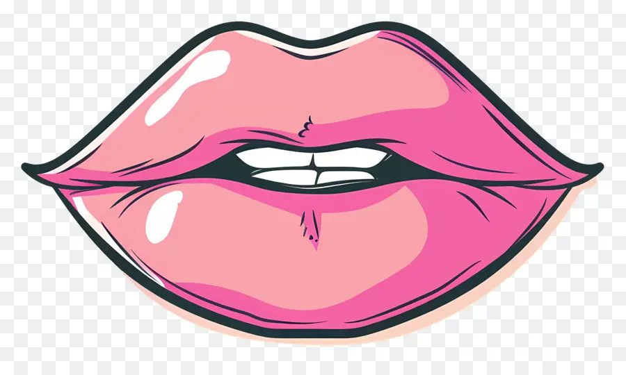 Beso Rosa，Labios Rojos PNG