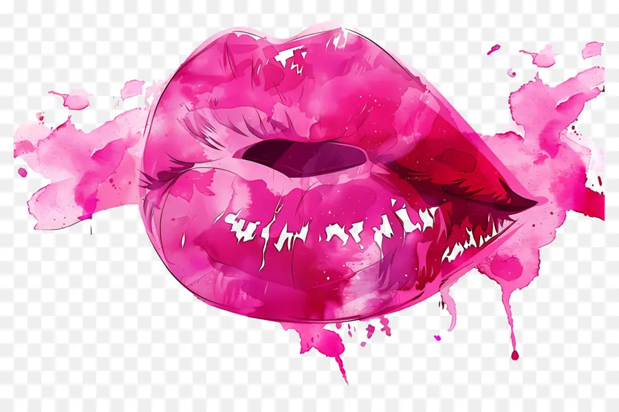 Mancha De Beso，Labios Rosados PNG