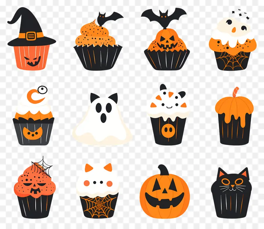 Pastelitos De Halloween，Gato PNG