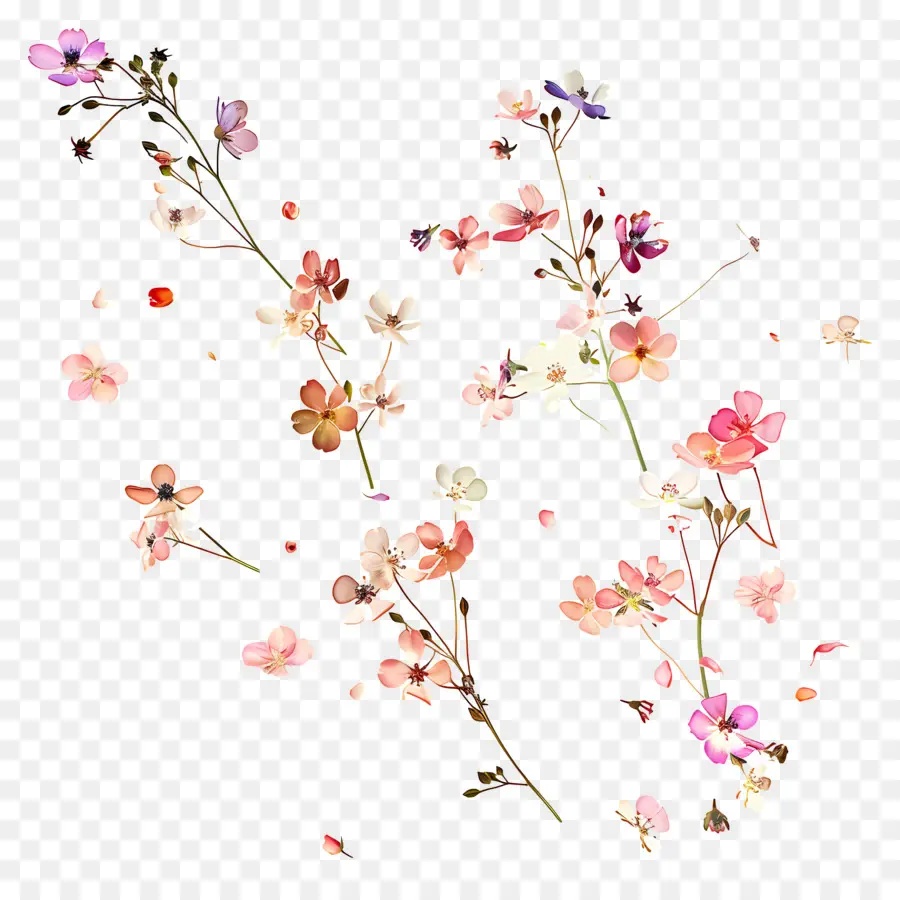 Fondo De Flores，Flores Coloridas PNG