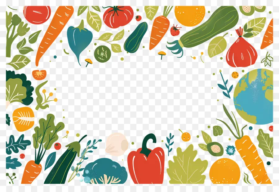 Fondo De Comida，Tierra Y Vegetales PNG