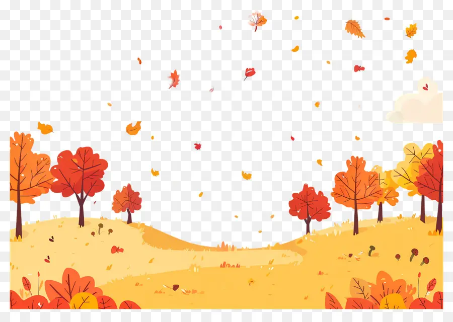 Fondo De Otoño，Bosque De Otoño PNG