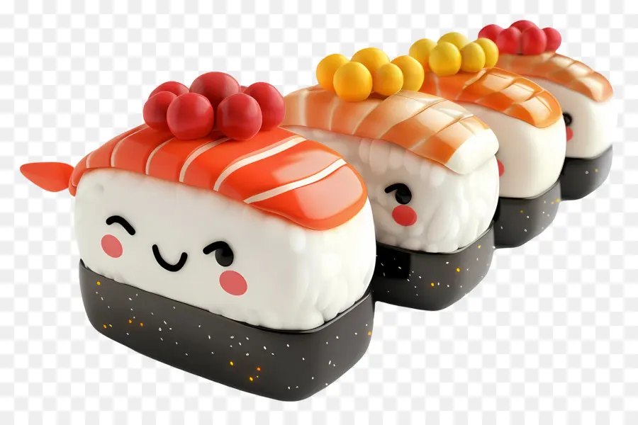 Sushi De Dibujos Animados，Lista De Rollos De Sushi PNG