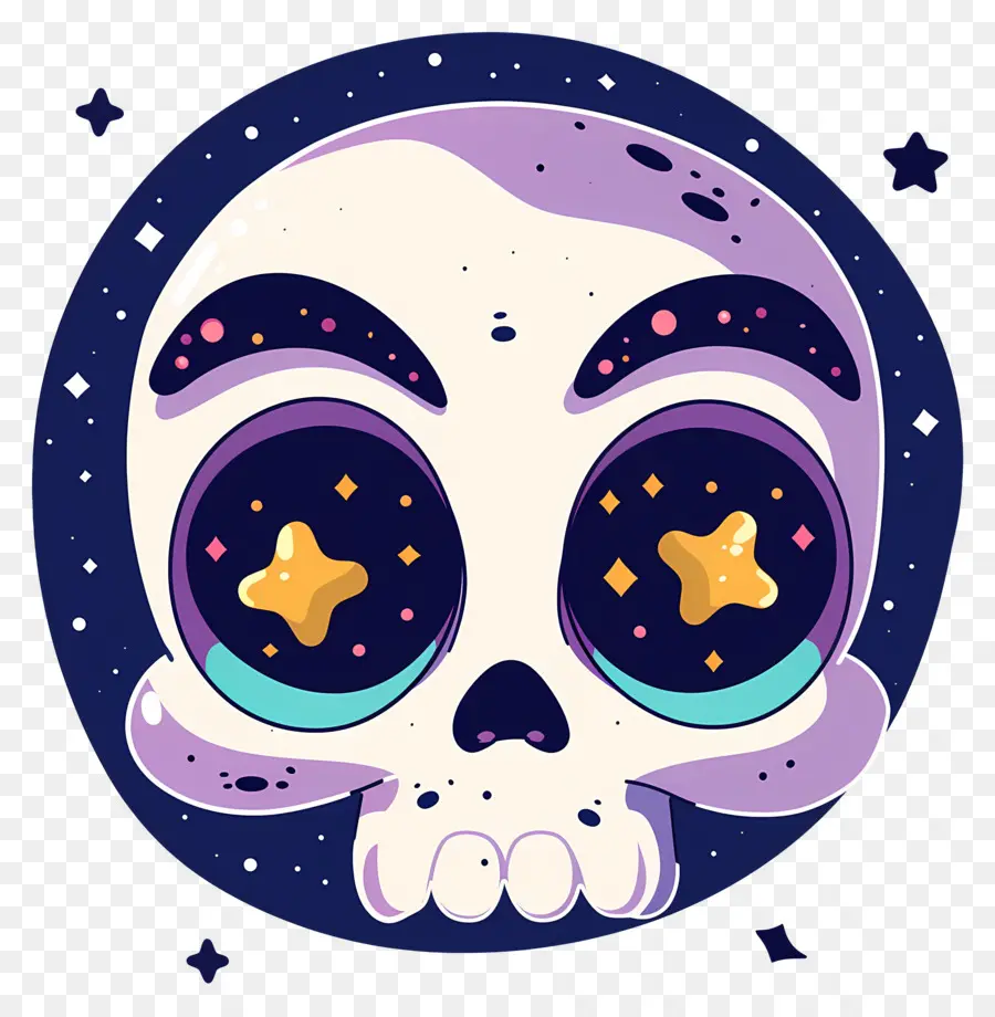 Calavera De Halloween，Calavera Morada PNG