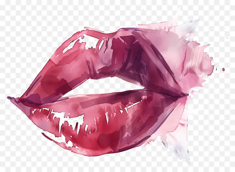 Marca De Beso，Labios Coloridos PNG