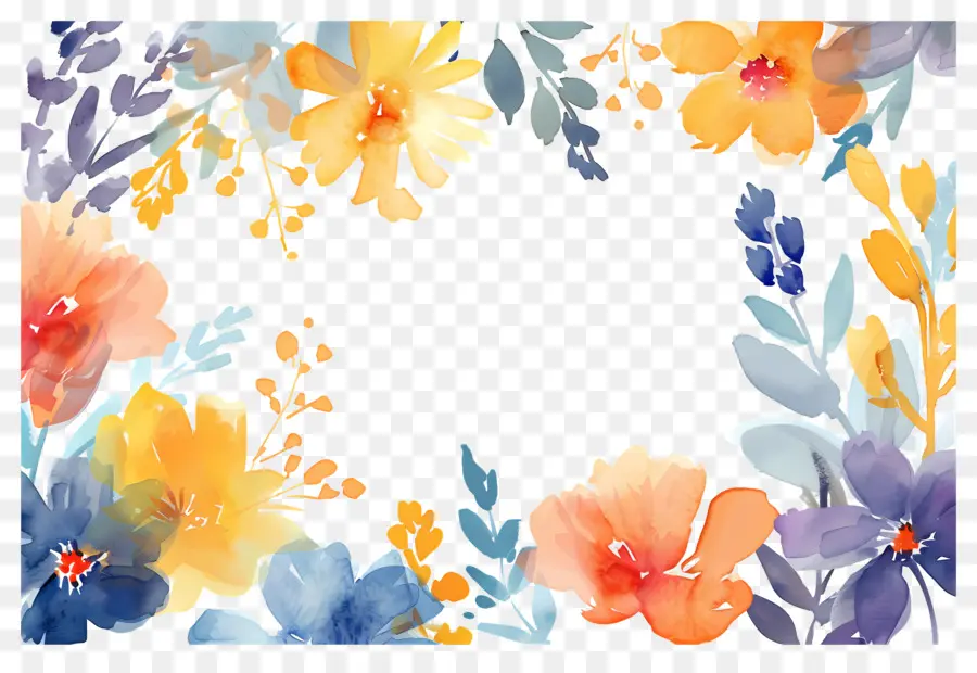 Fondo Floral，Borde Floral PNG