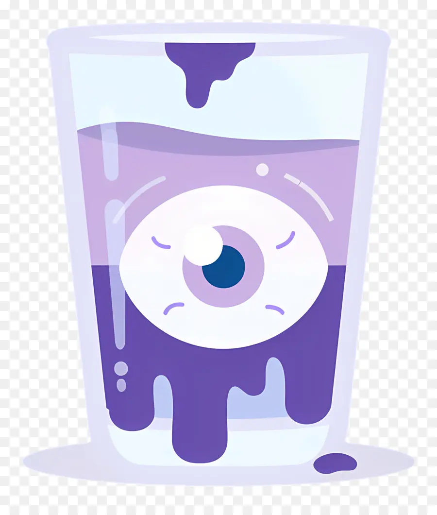 Bebida De Halloween，Bebida De Globo Ocular Morado PNG