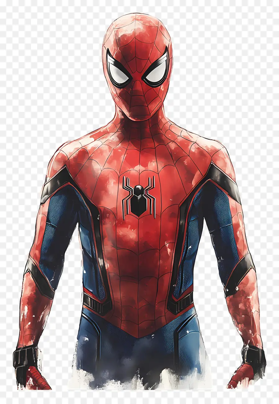 Hombre Araña De Pie，Spider Man Con Traje Rojo Y Azul PNG