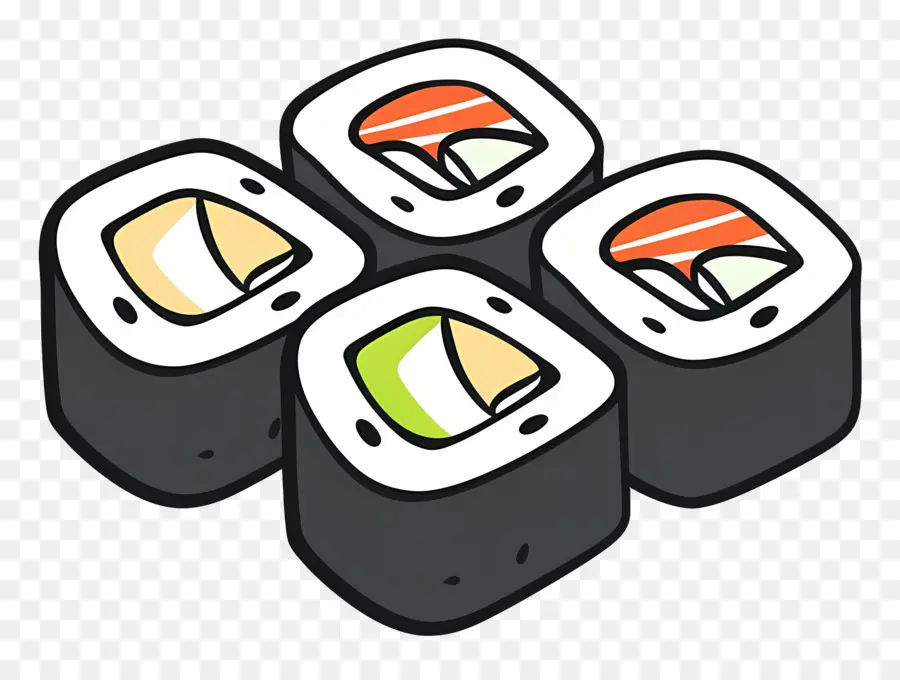 Lindo Sushi，Rollos De Sushi PNG