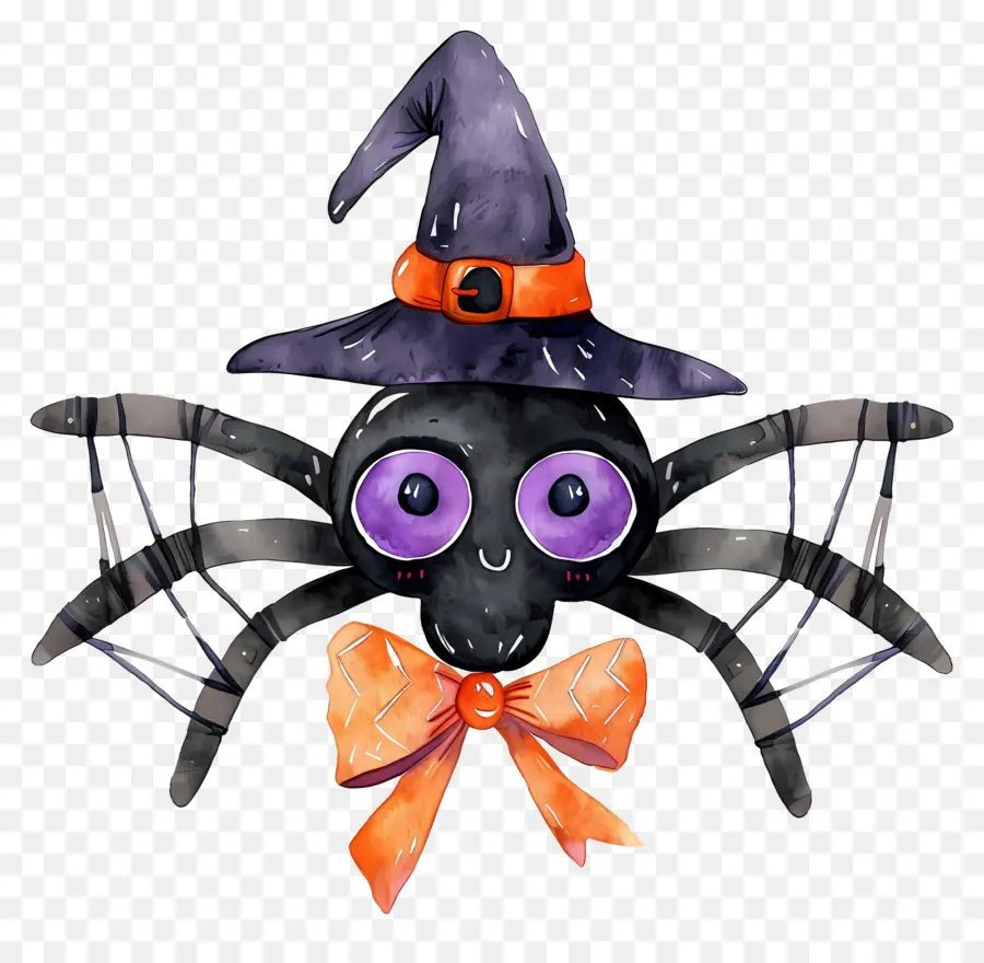 Araña De Halloween，Araña Con Sombrero PNG