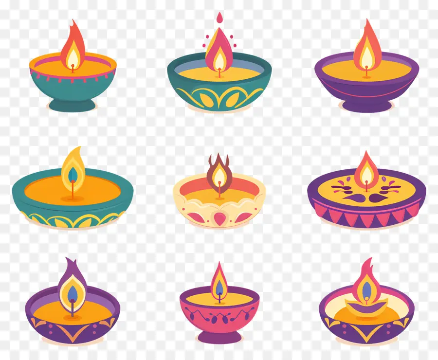 Vela Diwali，Pastel Diya PNG