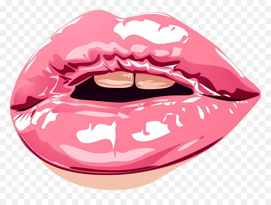 Beso Rosa，Labios Rojos PNG