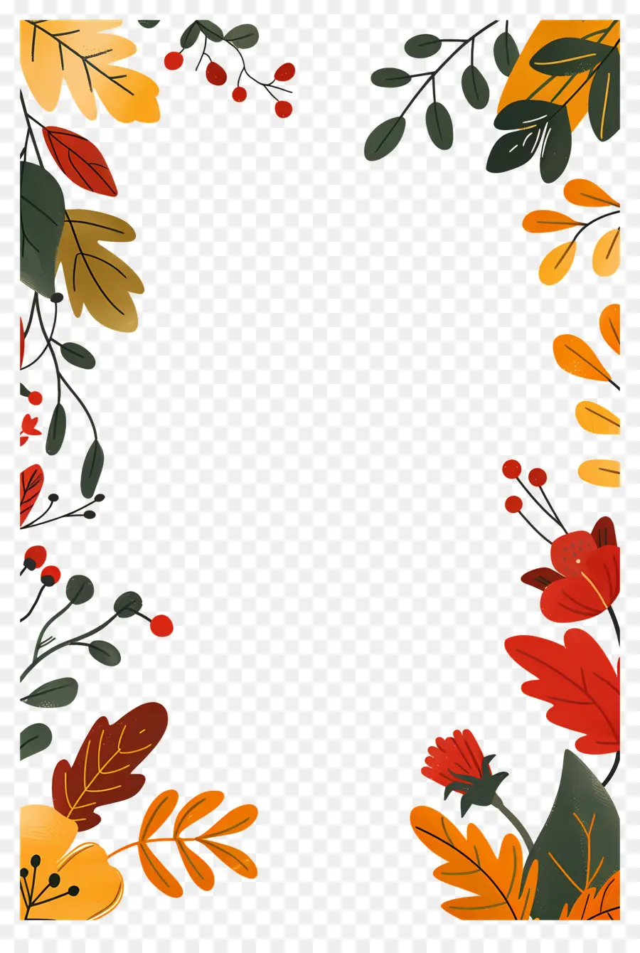 Fondo De Otoño，Coloridas Hojas De Otoño PNG