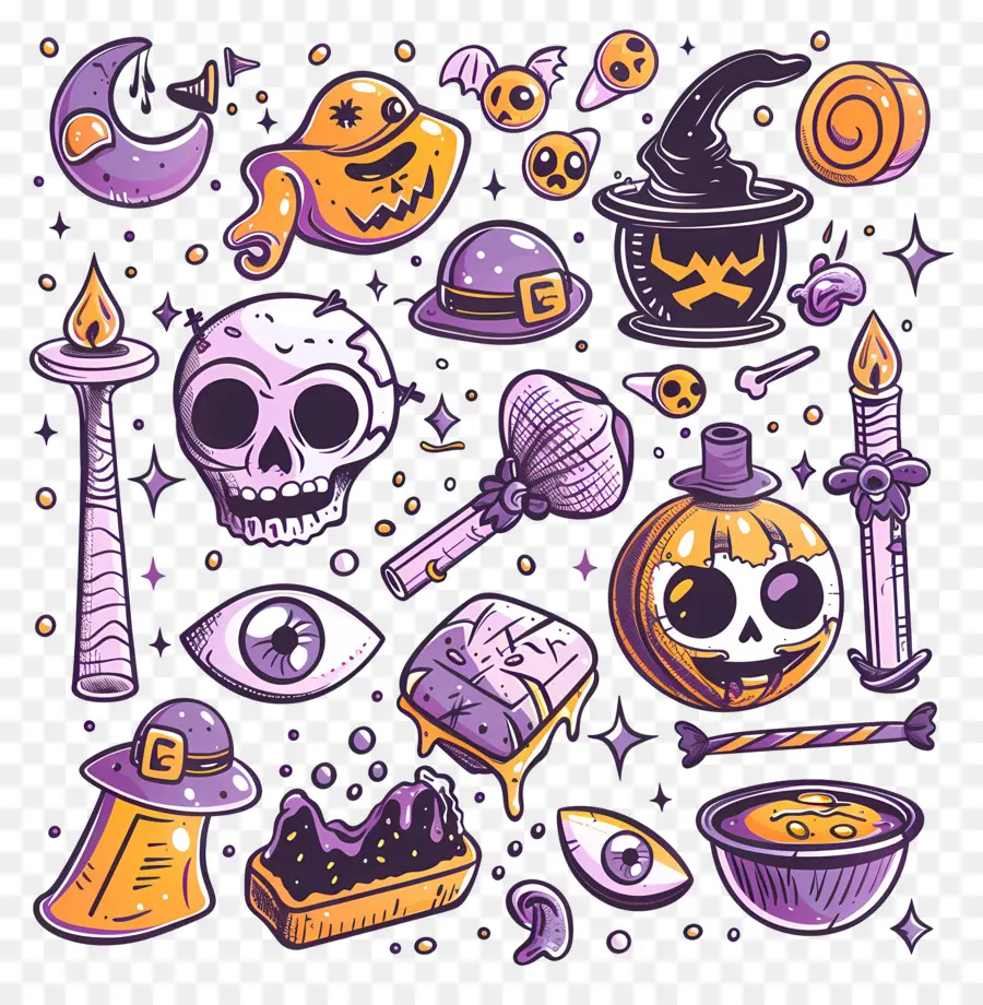 Fondo De Halloween，Garabatos De Halloween PNG