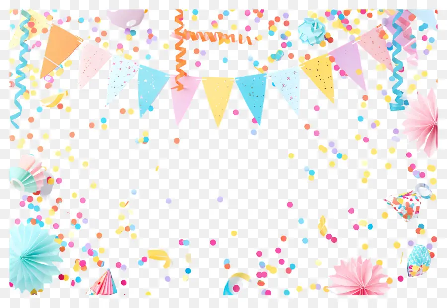 Fondo De Cumpleaños，Decoraciones De Fiesta PNG