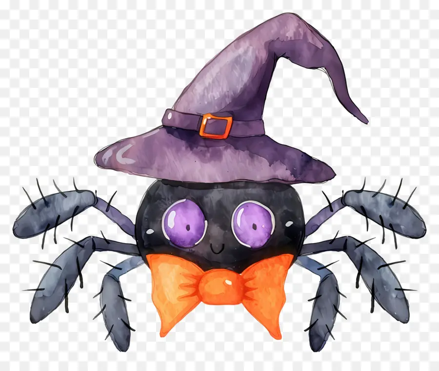 Araña De Halloween，Araña Con Sombrero De Bruja PNG