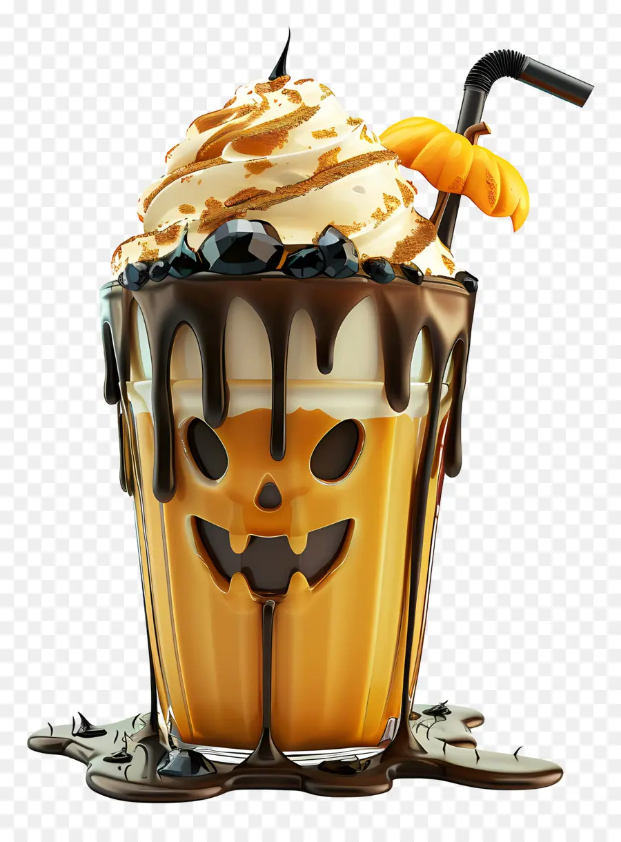 Batido De Halloween，Calabaza PNG