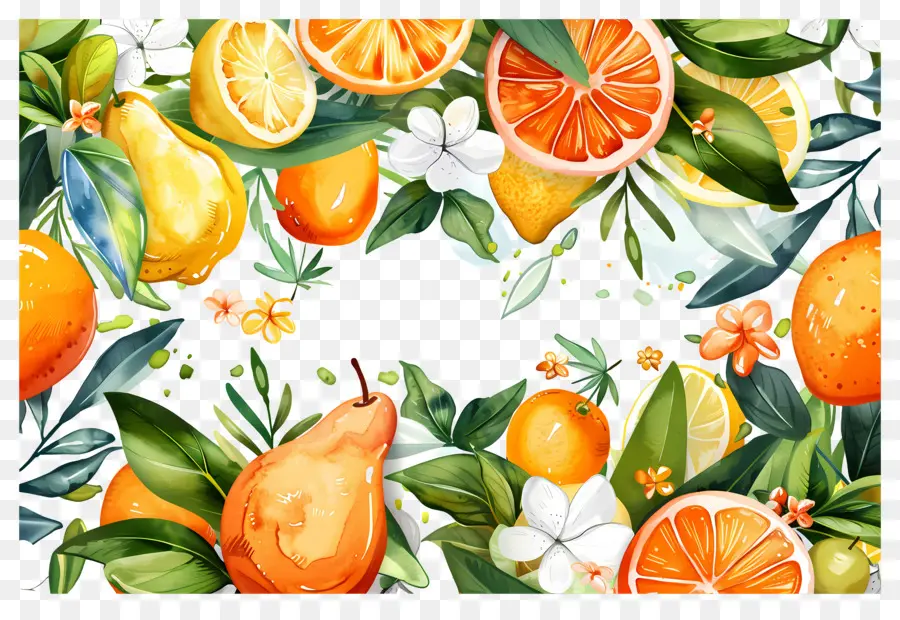 Fondo De Verano，Frutas Cítricas PNG