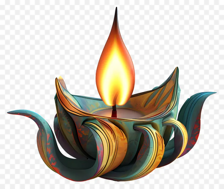 Vela Diwali，Vela Decorativa PNG