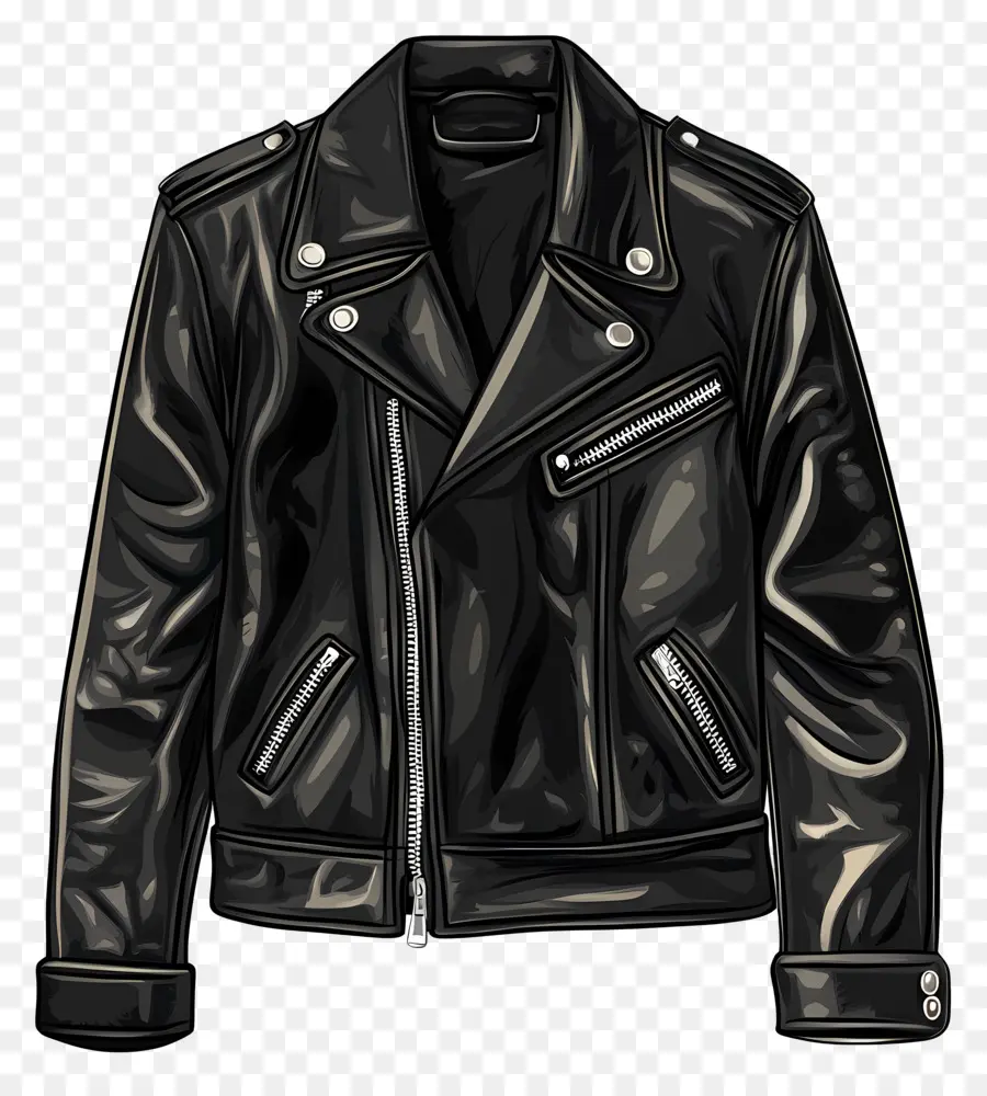 Chaquetas De Cuero，Chaqueta De Cuero Negra PNG