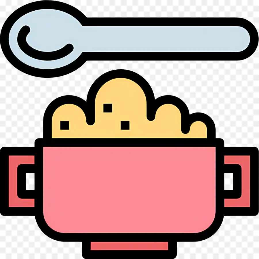 Comida Para Bebe，Tazón Con Cuchara PNG