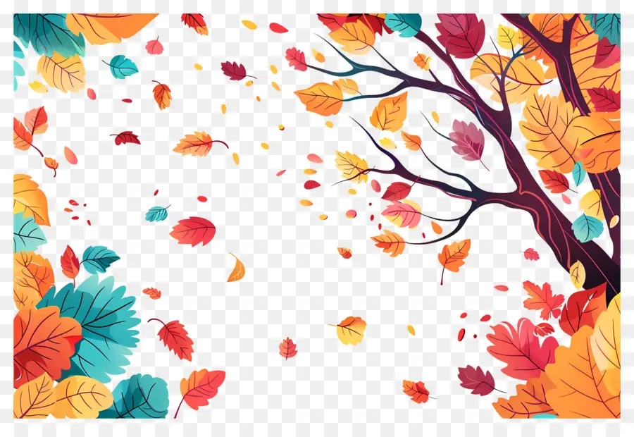 Fondo De Otoño，árbol De Otoño PNG