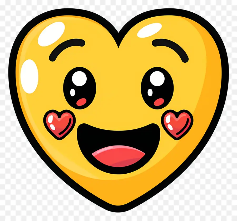 Beso Sonriente，Emoji De Corazon PNG