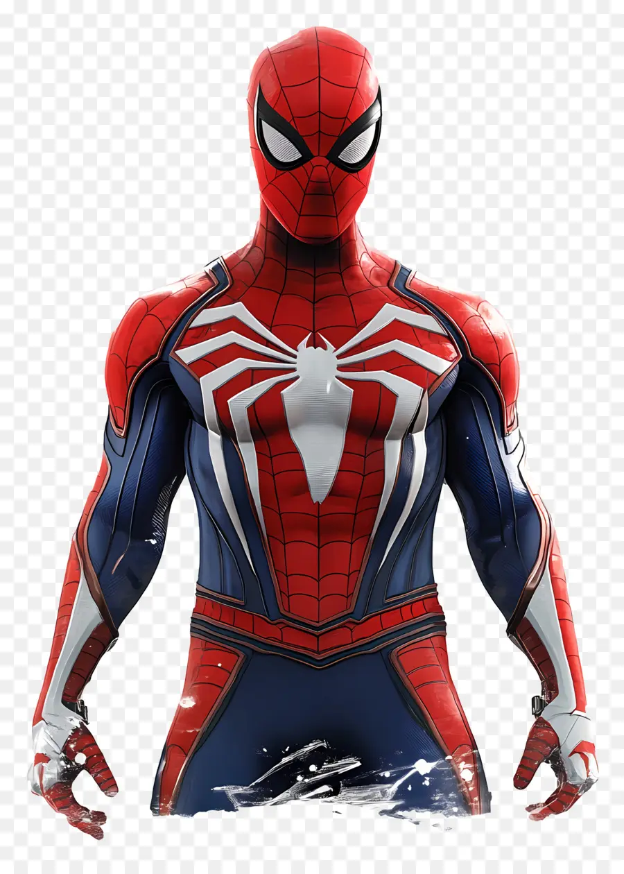 Hombre Araña De Pie，Spider Man Con Traje Rojo Y Azul PNG