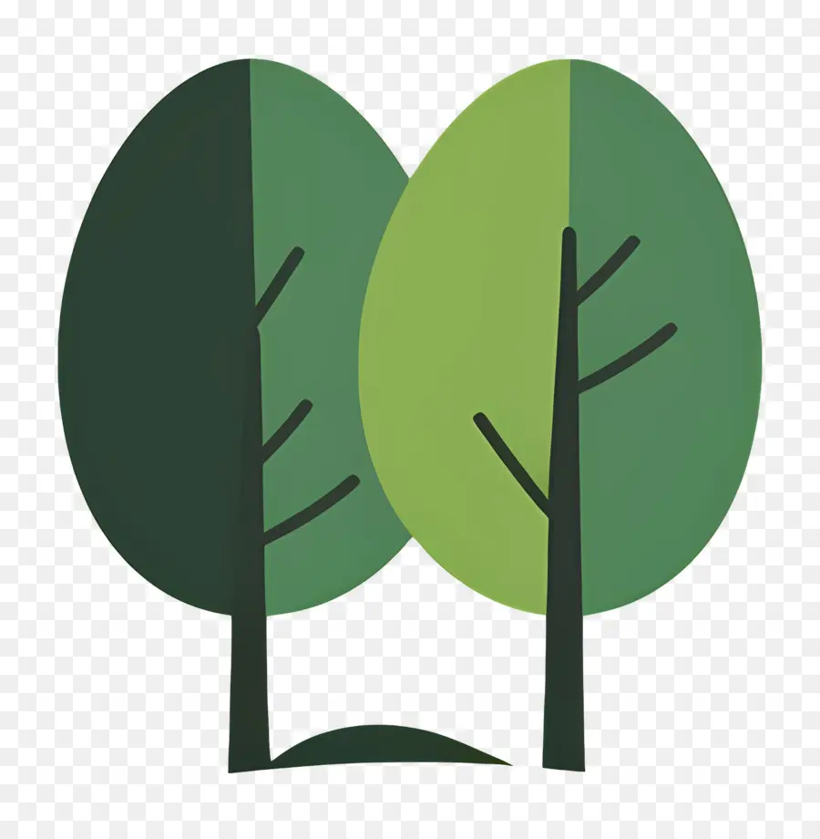 árbol Minimalista，árboles Verdes PNG