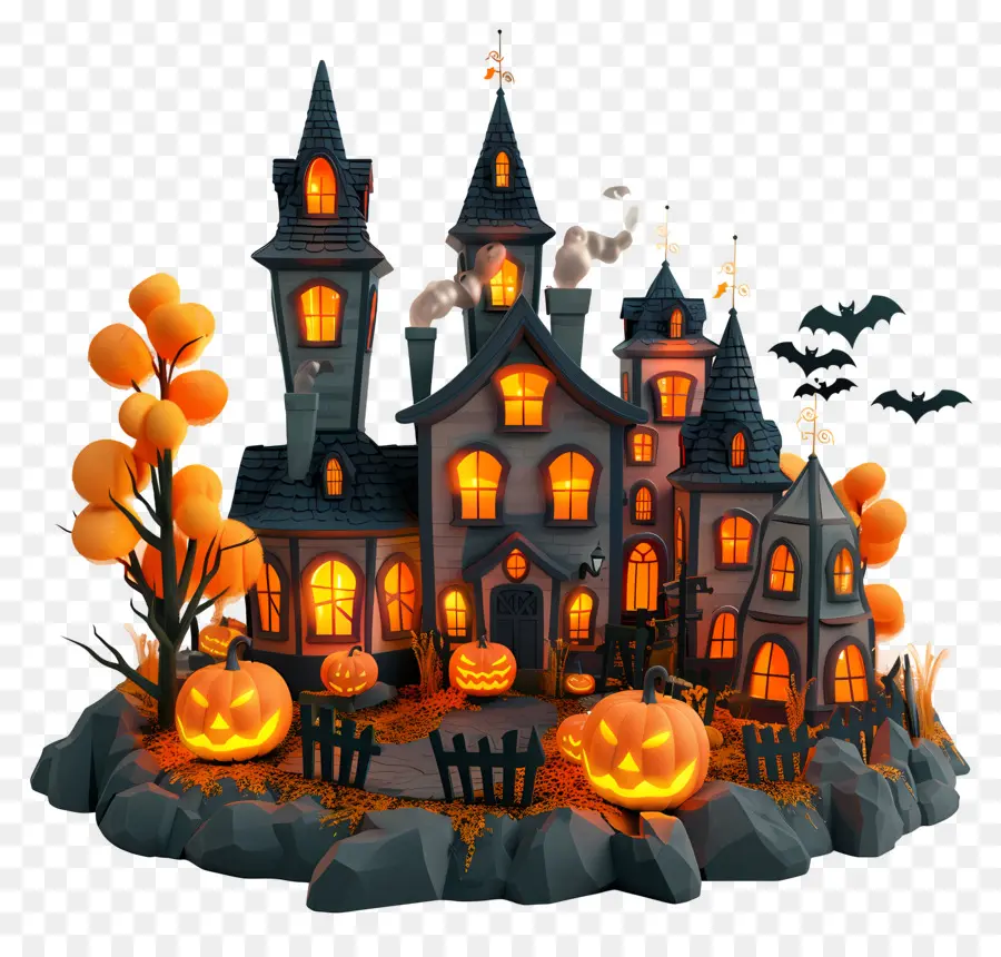 Ciudad De Halloween，Casa Embrujada PNG