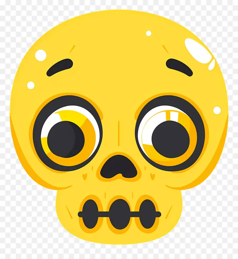 Calavera De Halloween，Calavera Amarilla PNG