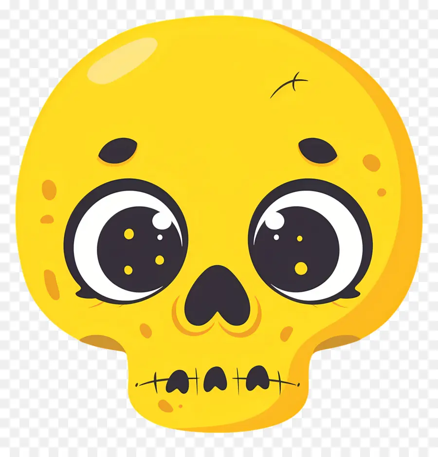 Calavera De Halloween，Calavera Amarilla PNG