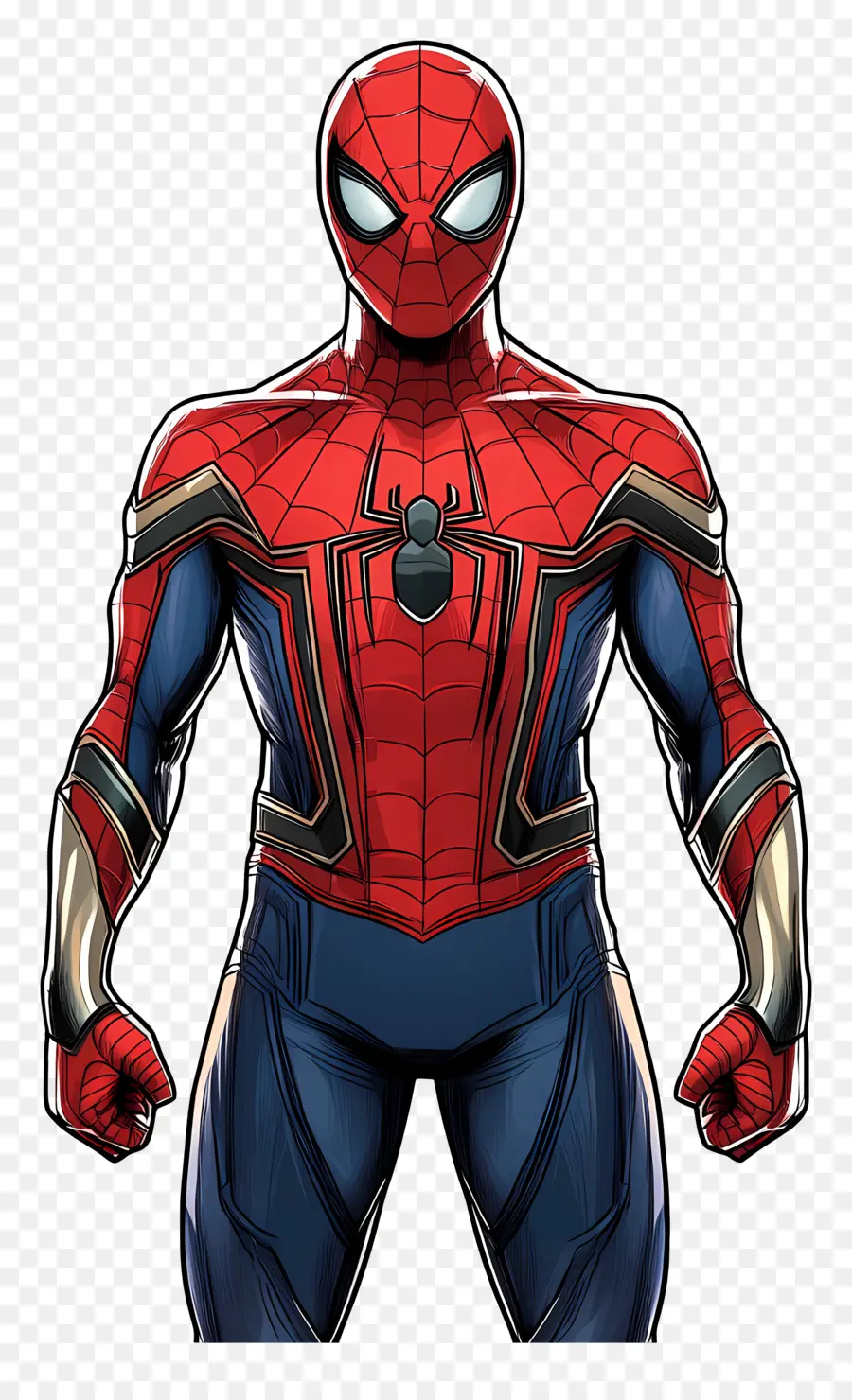 Hombre Araña De Pie，Hombre Araña De Dibujos Animados PNG