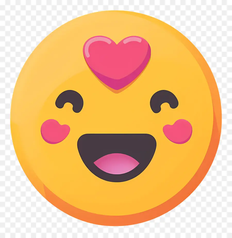 Beso Sonriente，Emoji De Ojos De Corazón PNG