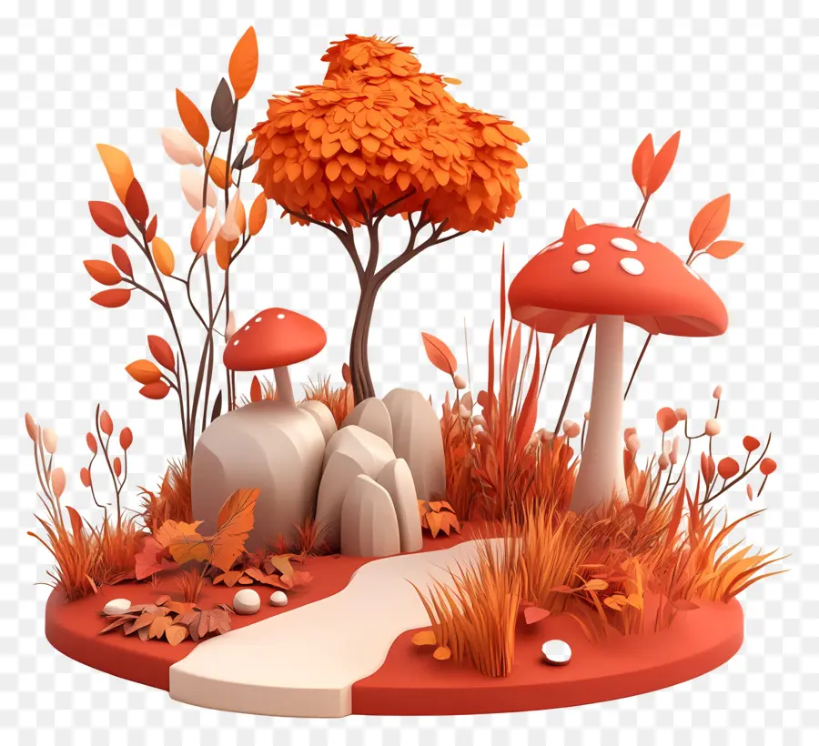 Naturaleza De Otoño，Diorama De Otoño PNG