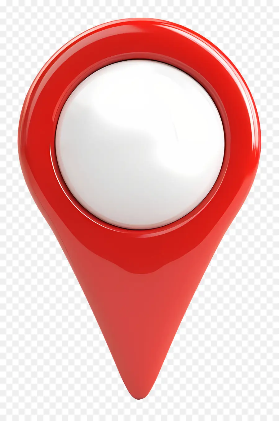 Icono De Ubicación，Pin Rojo Con Centro Blanco PNG