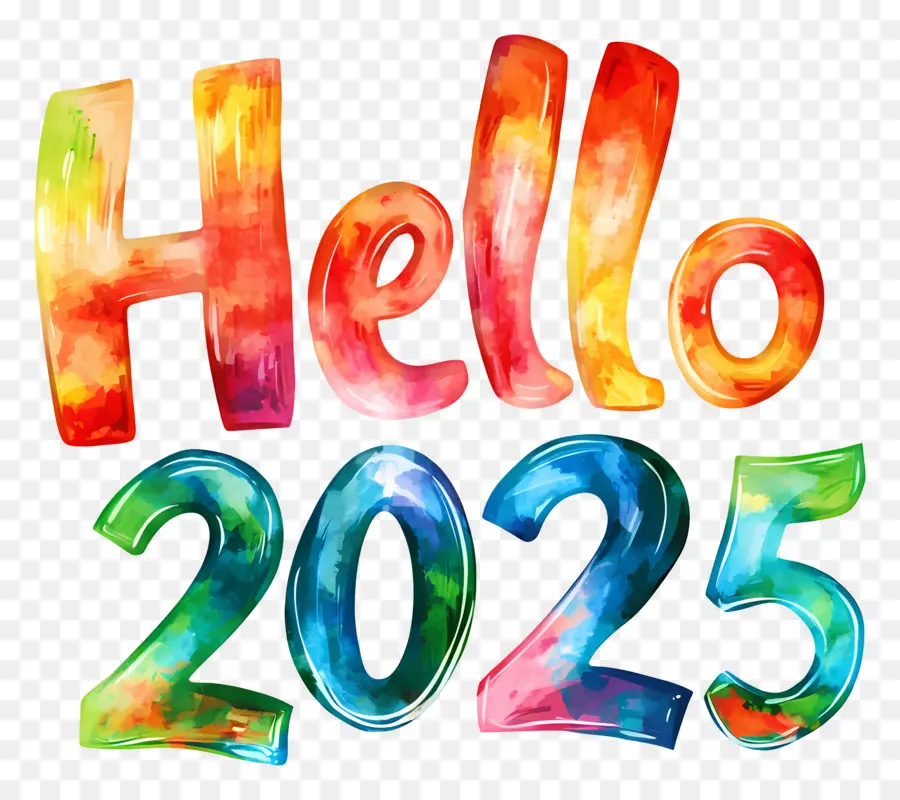 Hola 2025，Año Nuevo PNG