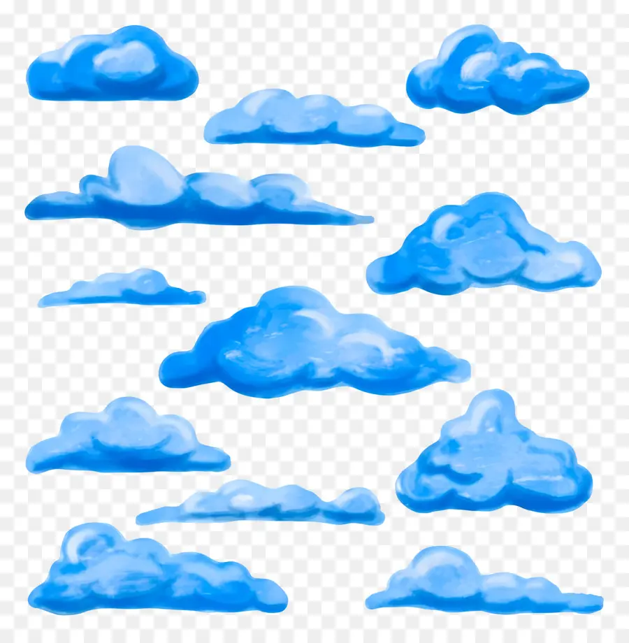 Nubes De Acuarela，Nubes Azules PNG