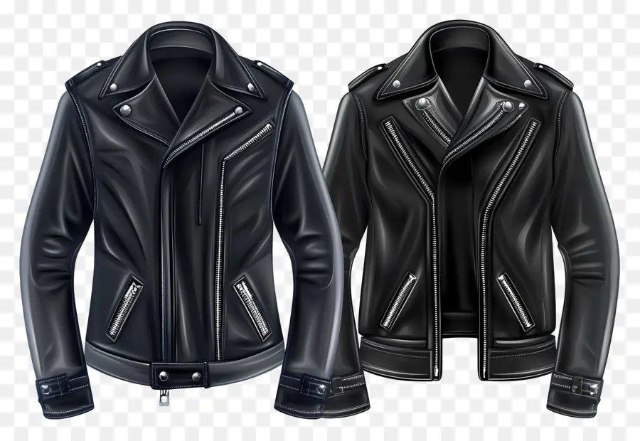 Chaquetas De Cuero，Negro PNG