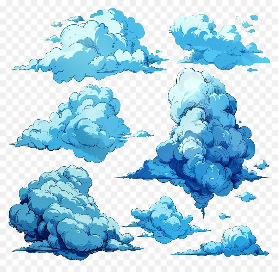 Nubes，Nubes Coloridas PNG