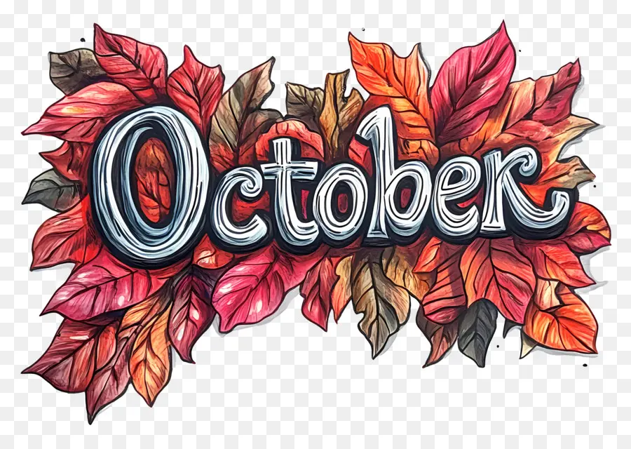 Octubre，Octubre Colorido PNG