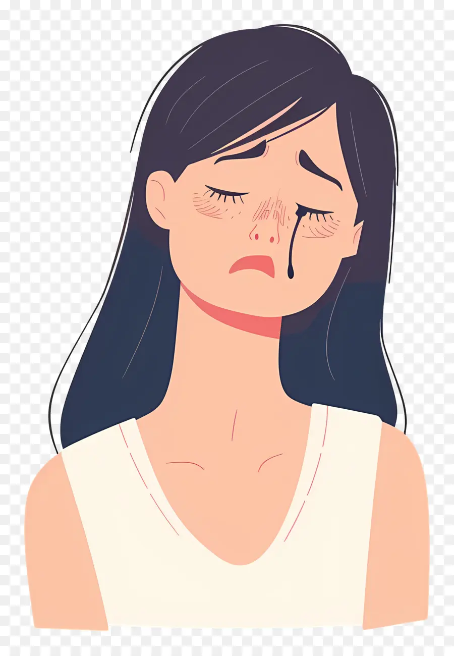 Mujer Llorando，Niña Triste PNG