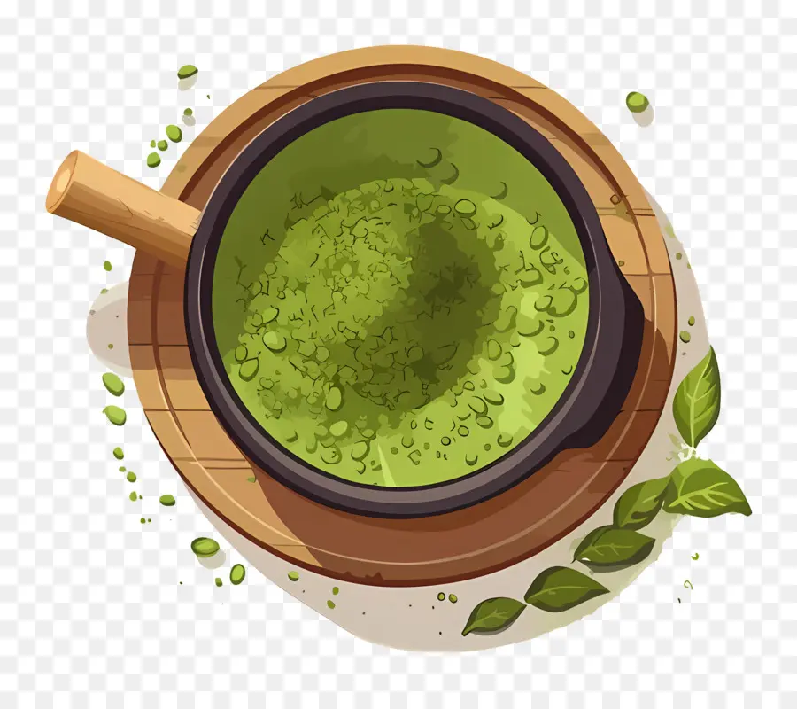 Polvo De Matcha，Taza De Te Verde PNG